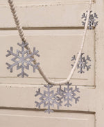 Wooden Snowflake Bead Garland