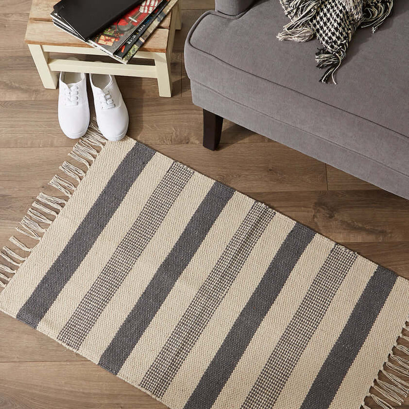 Combo Stripe Hand-Loomed Rug