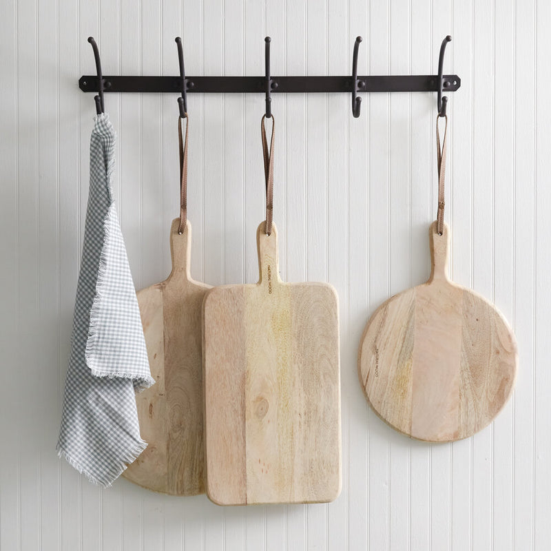 Plank Cutting Board with Leather Strap