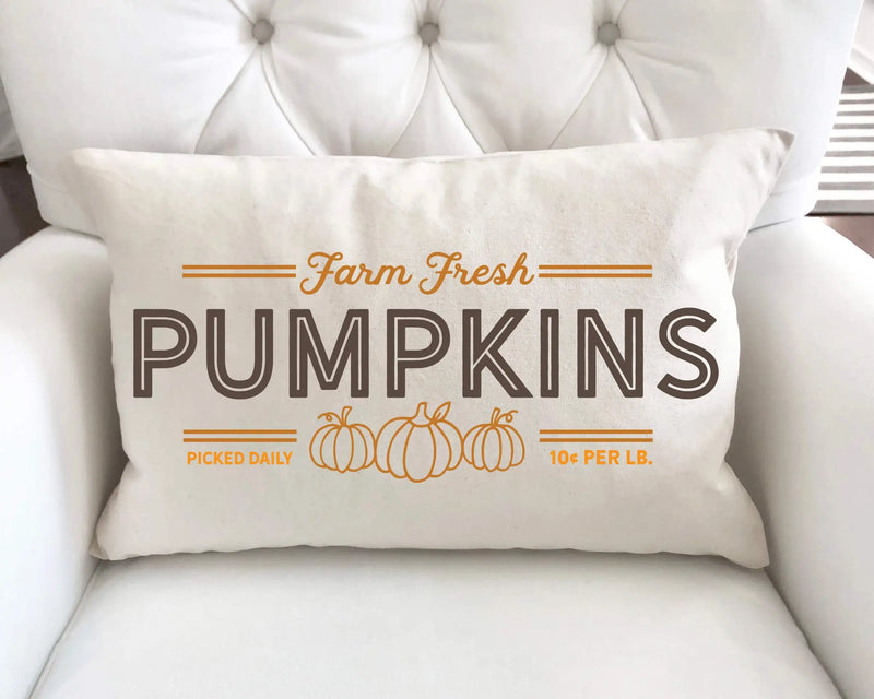 Farm Fresh Pumpkins Pillow Cover