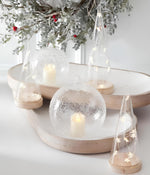 Textured Glass Candle Ball Ornament