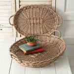 Large Oval Wicker Trays