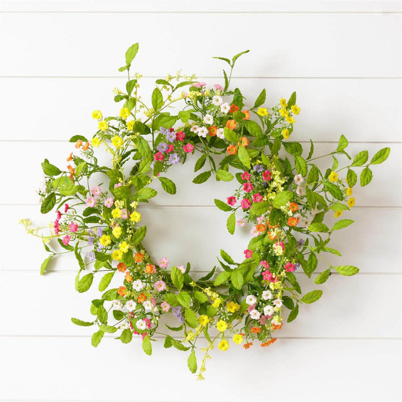 Mini Multicolored Flower Wreath