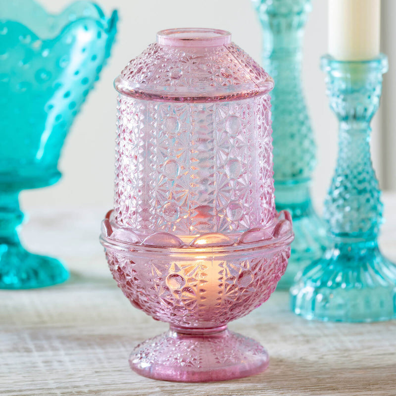 Pressed Glass Votive Holder