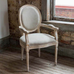 White Washed Arm Chair