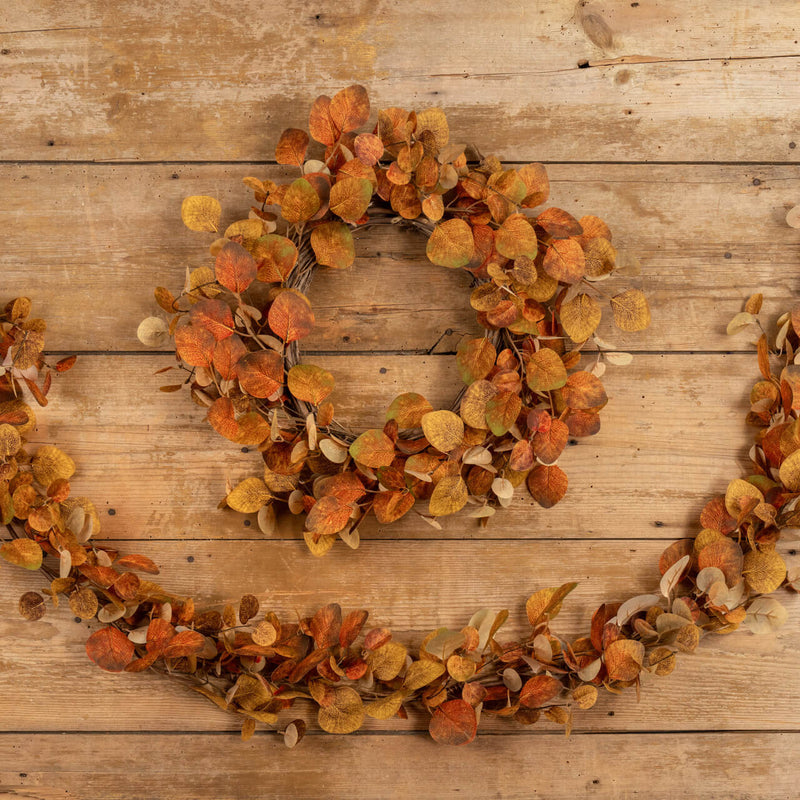 Brown & Orange Eucalyptus Wreath