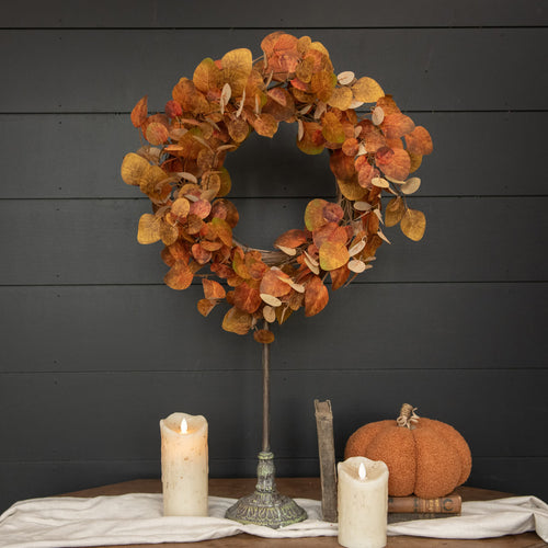 Brown & Orange Eucalyptus Wreath