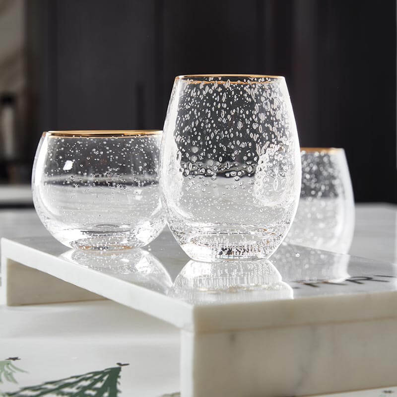 Holiday Gold Rimmed Glassware