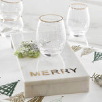 Holiday Gold Rimmed Glassware