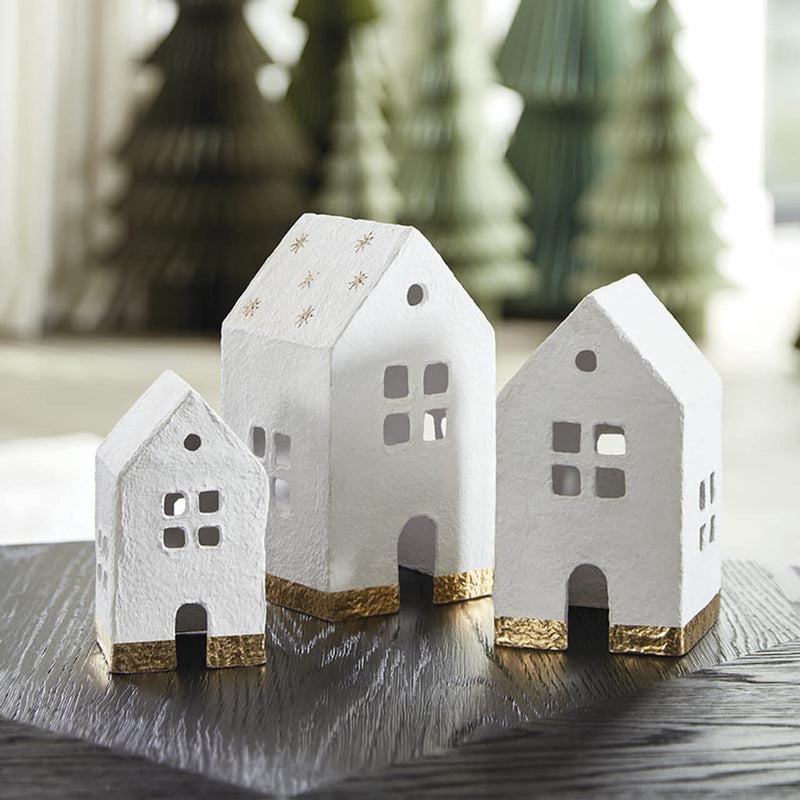 Paper-Mache Nested House Set