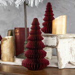 Gold Trimmed Burgandy Paper Tree