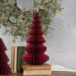 Gold Trimmed Burgandy Paper Tree