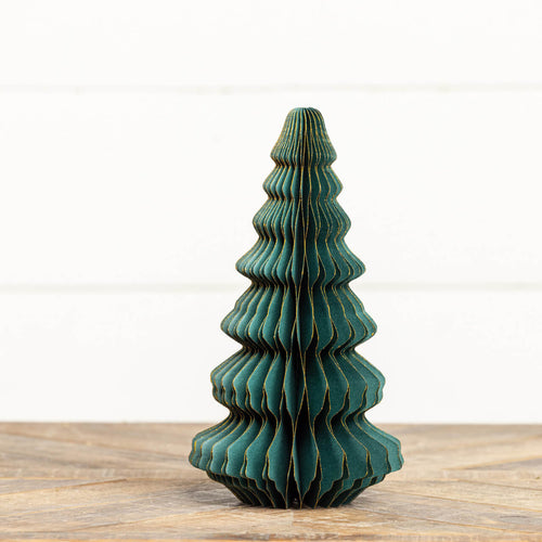 Gold Trimmed Emerald Green Paper Tree