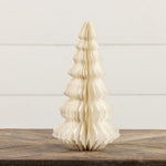 Gold Trimmed Ivory Paper Tree