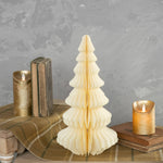 Gold Trimmed Ivory Paper Tree