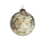 Brown Marble Pattern Mercury Glass Ball Ornament