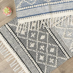 Diamond Textured Hand-Loomed Rug Welcome Home By DII