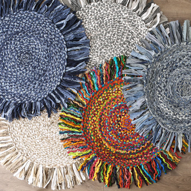 Round Rag Rug Welcome Home By DII