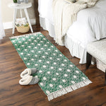 Diamond Printed Off-White Hand-Loomed Shag Rug Welcome Home By DII