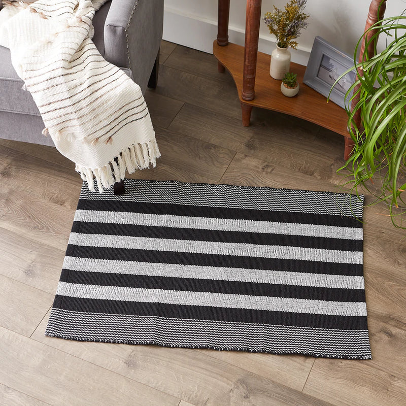 Cabana Stripe Recycled Yarn Rug Welcome Home By DII