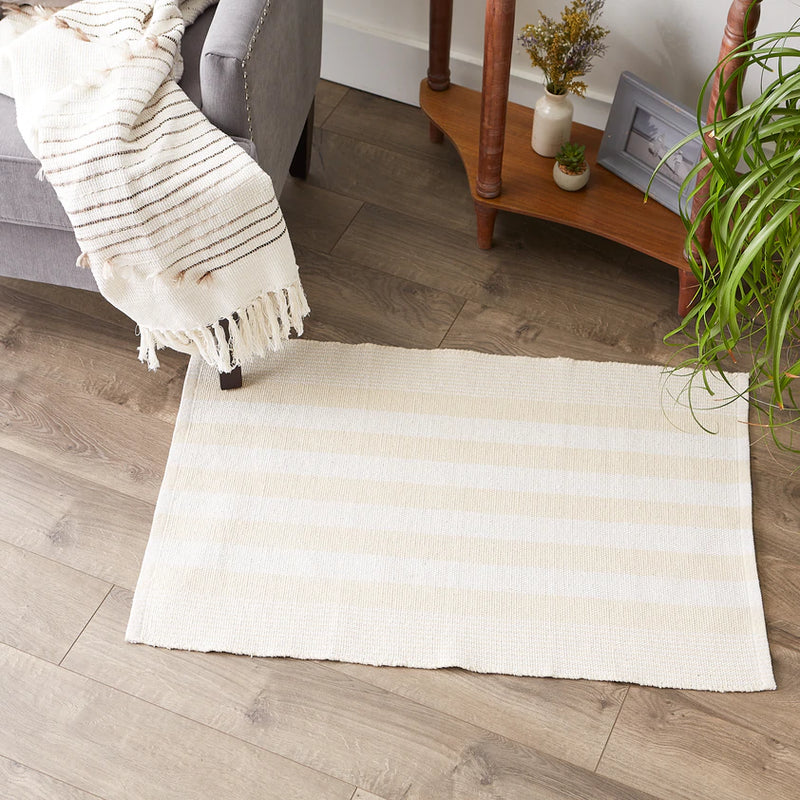 Cabana Stripe Recycled Yarn Rug Welcome Home By DII