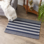 Cabana Stripe Recycled Yarn Rug Welcome Home By DII