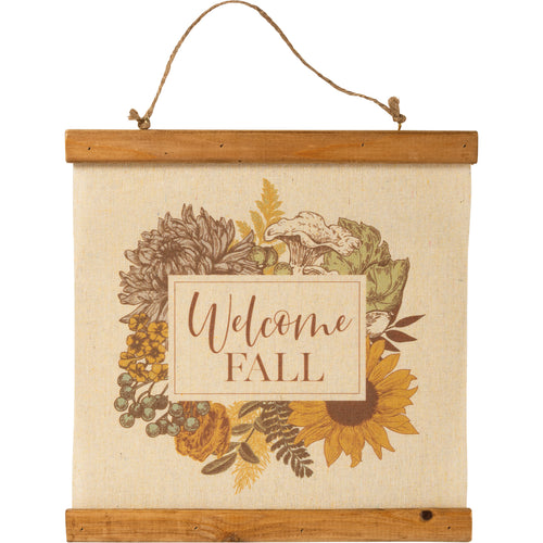 Welcome Fall Hanging Wall Canvas Primitives By Kathy