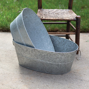 Awesome Vintage Galvanized WASH BUCKET With HANDLE and Drainer Section  Price Includes Shipping 