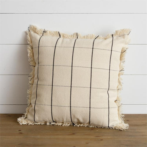 Window Pane Check Fringe Pillow Audrey's