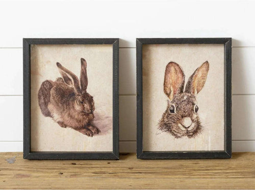 Framed Rabbits Prints Audrey's