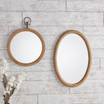 Oval Wooden Mirror