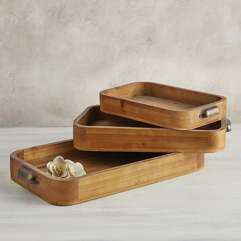 Wooden Desk Trays