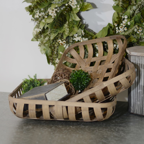 Square Tobacco Basket VIP Home And Garden