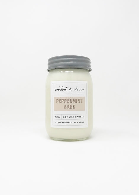 Peppermint Bark Soy Candle Jan Michaels