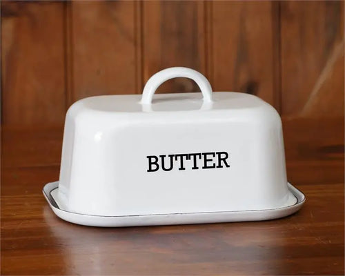 Metal Enamel Butter Dish Audrey's